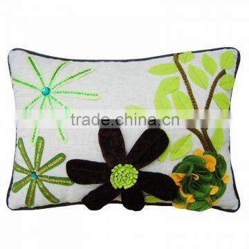 Kikiland cheap wholesale decorative 3D flower fabric pillow covers