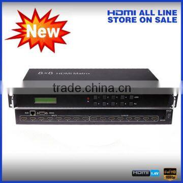 HDMI matrix switch 8x8 with RS232 ,lAN and remote control
