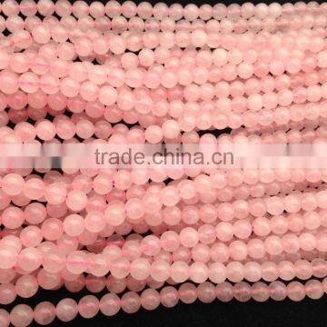 Wholesale 4-8mm Natural Pink Rose Quartz Round Beads For Jewelry photo-2