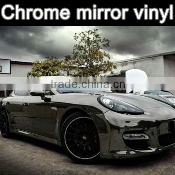 black chrome mirror vinyl film with bubbles free