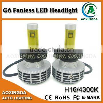 H16 PSX24W 5202 2015 newest 6G 6000lm fanless all in one LED headlight