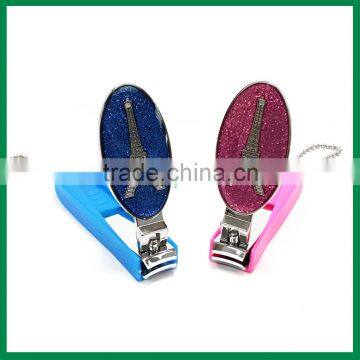 Glitter Color Eiffel Tower Zinc Alloy Finger Nail Clipper