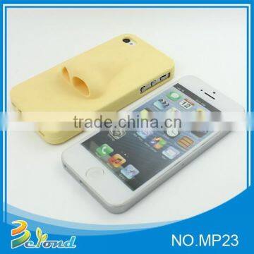 Fashion yellow nose silicone mobile phone back cover