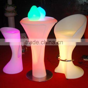 BS313 colorful led light cheap cool plastic bar table sets