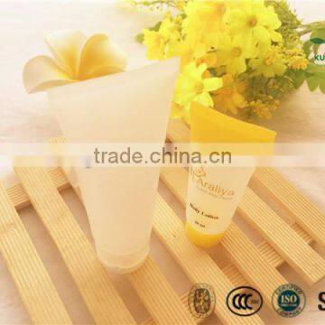 White frosted 50ml shampoo tube with flip-top cap