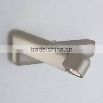 foldable LED Wall Lamp with concealed switch in silver color