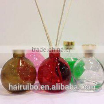 colorful 100ml glass reed diffuser bottle with gold top for sale