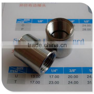 150PSI stainless steel threaded fittings npt full couplings