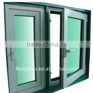 customized aluminum frame tempered glass casement window and open windows
