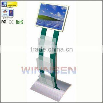 17 Inch Plug&play LCD Advertising Display, floor stand digial signage, FCC, CE, RoHS