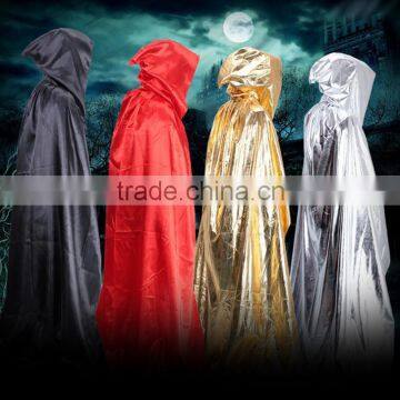 Halloween gold silver wizard cloak Mop the floor cloak of a god of death Adult cloak castle cloak Bright cloth cloak