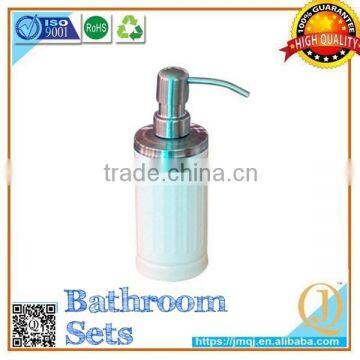 stainless steel lid with pump bathroom foaming clear liquid soap dispenser