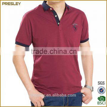 100%cotton men polo t-shirt with botton in wholesale price