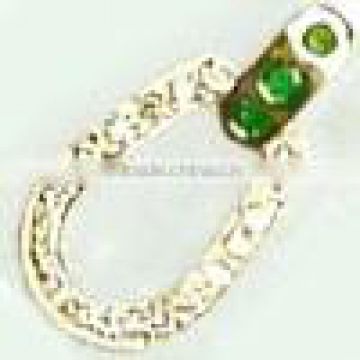 Pendant With Emerald & Diamonds