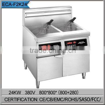 2 tank free standing commercial electric deep fat fryer