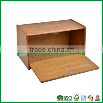 Customized square bamboo bread bin storage box