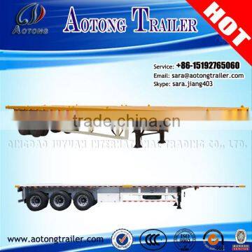 20ft .40ft.container carrier 3 axles platform 30t-90t capacity semitrailer