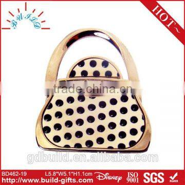 Diamante Metal Portable Hook Portable Bag Hook With Flower photo-2