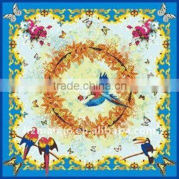 latest fashion digital bird printing scarf