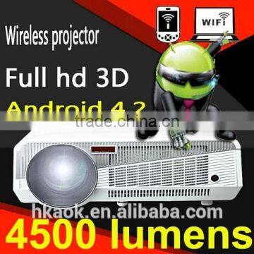 Brightest 4500lumens Built-in Android 4.2.2 Native Full HD Led Android Digital Smart Projector,Wireless connect to iPhone/iPad                        
                                                Quality Choice