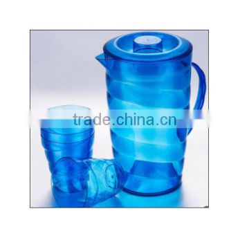 4pcs set drinkware wholesales clear plastic water jugs with cups(2L)