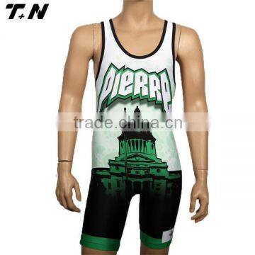 Best quality dry fit OEM customized wrestling singlet