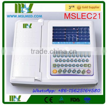 High Quality Medical Portable 12 Channel ECG Machine Digital MSLEC21-4