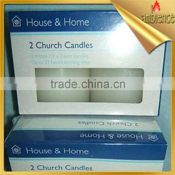 White Candle Buring Full 32hours Pillar Candle Household and Church Candle photo-2