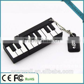 Music Piano PVC USB Flash Drive for Gifts