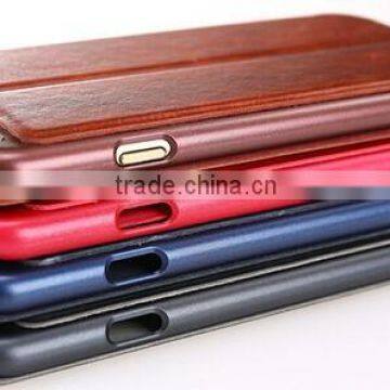 New design PU leather case for iphone 6/6plus with standing function