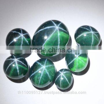 119.25 Ct Emerald Green Star Sapphire 6 Rays Lab Created Stone