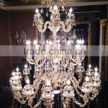 3 Floor Large Luxury Crystal pendant lighting for Hotel