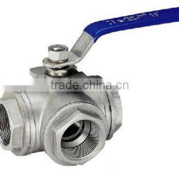 L/T port , STD Port. 3-way ball valve 1000 WOG