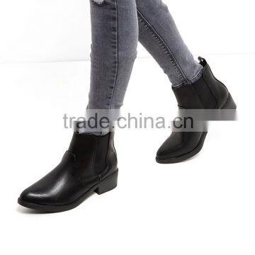 Women Ankle Chelsea Boots, pu Leather Ladies Ankle Boots