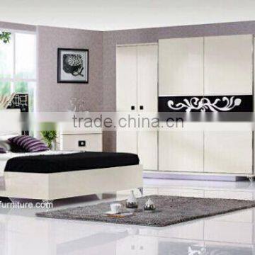 white high gloss painting pakistani bedroom set wholesale
