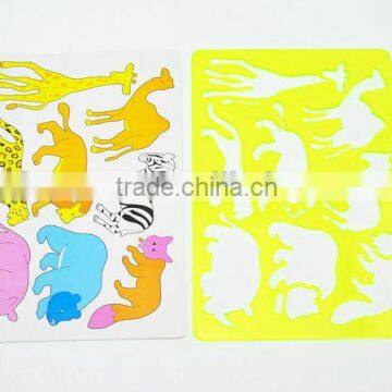 Cute animal shaped stencil fresh color kids template for drawing stencil set                        
                                                Quality Choice