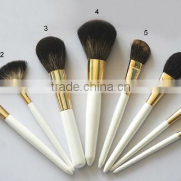 natural hair professional 8pcs makeup brush,white wooden handle