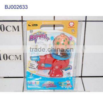 Funny Christmas musical rotate gun plastic toy gun with light