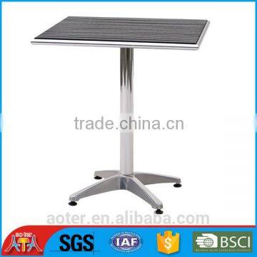 Morden aluminum and poly wood outdoor garden table