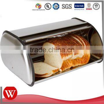 Eco-Friendly Moisture proof 0.28MM Satin red metal bread box