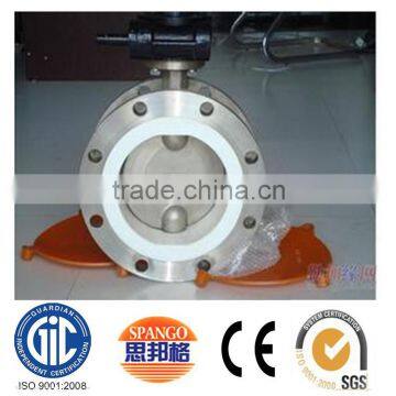 Double Flange Rubber Lined Ductile Iron Butterfly Valve photo-3