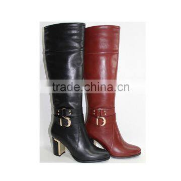Rubber Outsole 650g Black Fur Lining Nice Long Women Boots photo-4