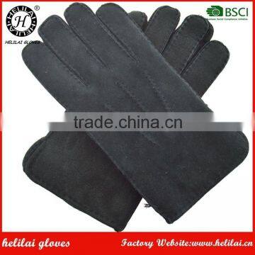 Wholesale Best Price Men's Shearling Leather Gloves in Winter