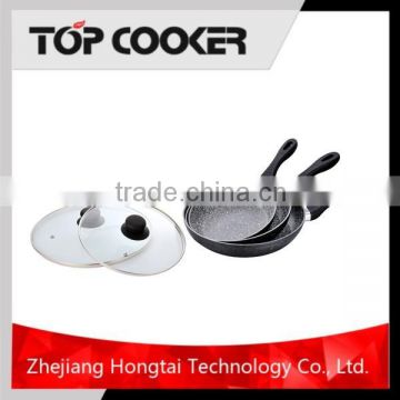 Aluminum forged stone Marble Coating Fry Pan