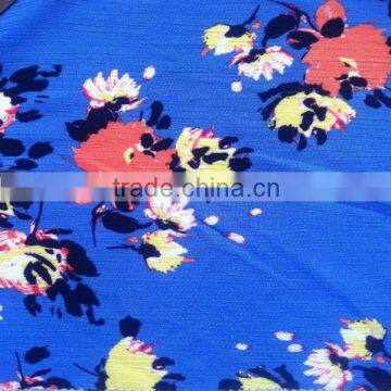 100% printed rayon crepe fabric summer fashion floral pattern