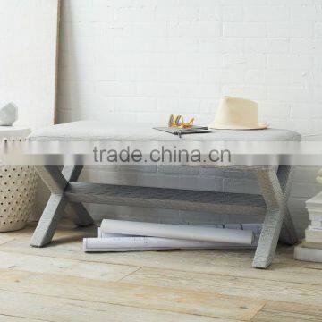 Cross Base Upholstered Bench OT-824