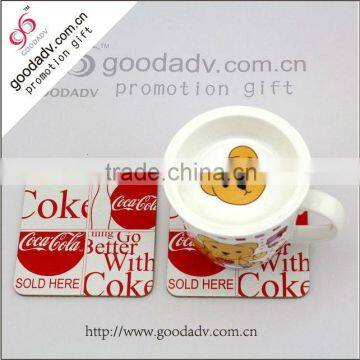 2014 custom printing lamination cardboard paper coaster for drink