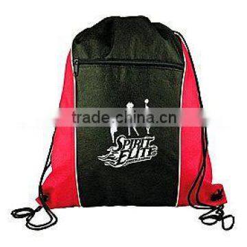 Drawstring Backpack with Zip Pocket