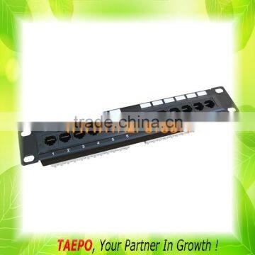 UTP RJ45 1U CAT6 wall mounted network 12 port mini patch panel