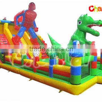 Channal new design inflatablespider combo,spider-man amusement , dinosaurs fun city